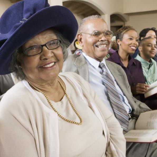 Babyboomers in church service